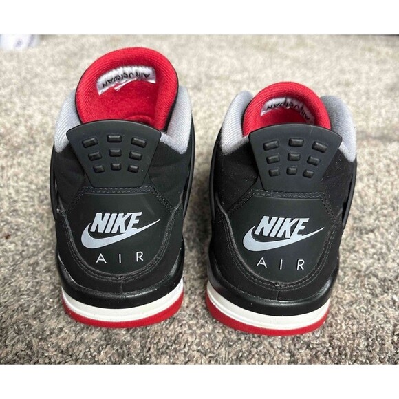 Nike Air Jordan 4 Retro Bred 2019 Size 7 Youth (Size 8.5 Women's) - Picture 4 of 8